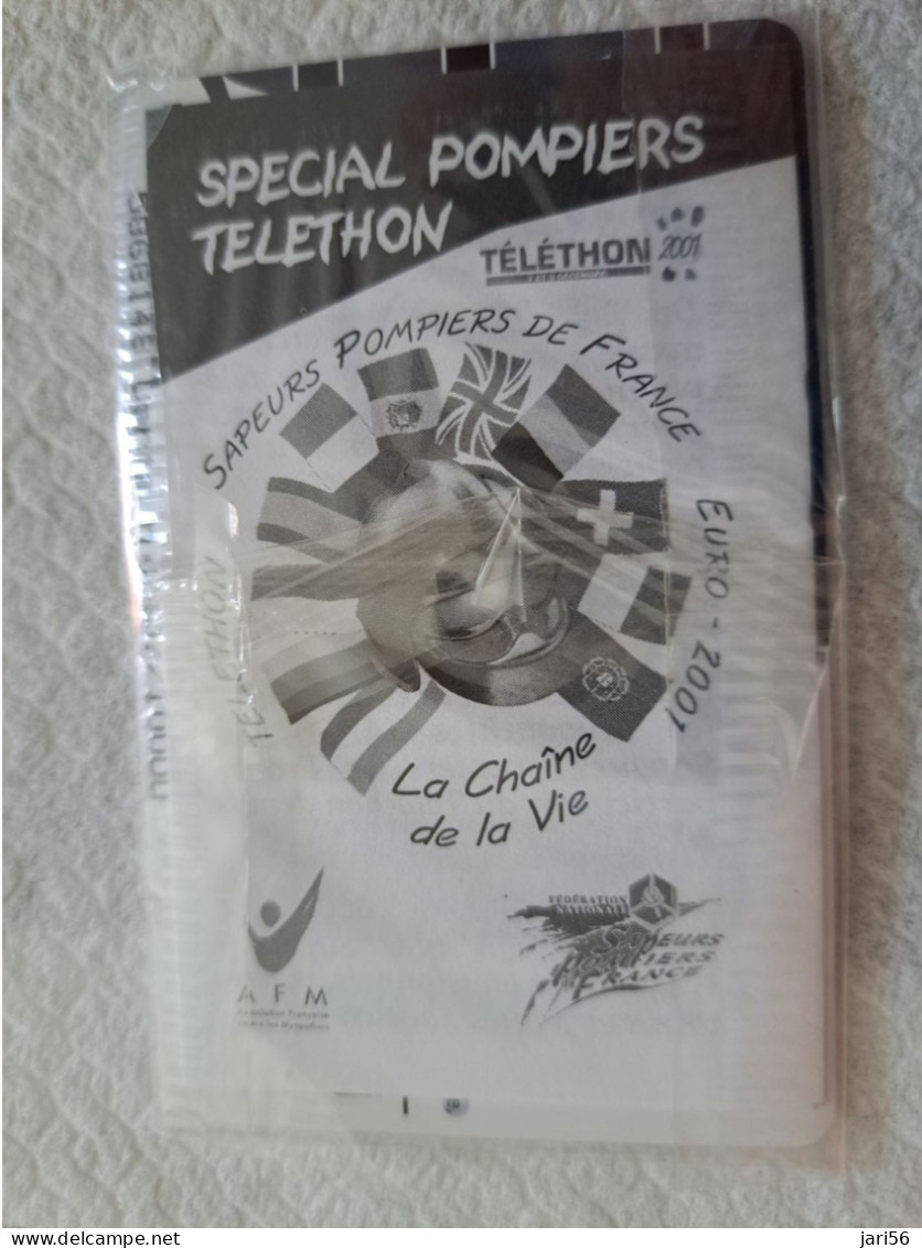 FRANCE/ 20 FR/ €3,05 / TELETHON 2001/ SAPEURS POMPIERS DE FRANCE     /   PREPAID  / MINT    ** 14567** - Per Cellulari (telefonini/schede SIM)