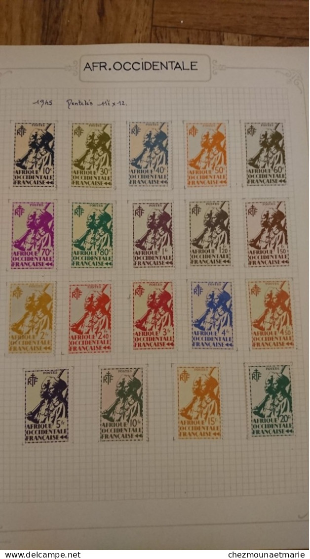 AOF LOT DE TIMBRES NEUFS AVEC CHARNIERE - Unused Stamps