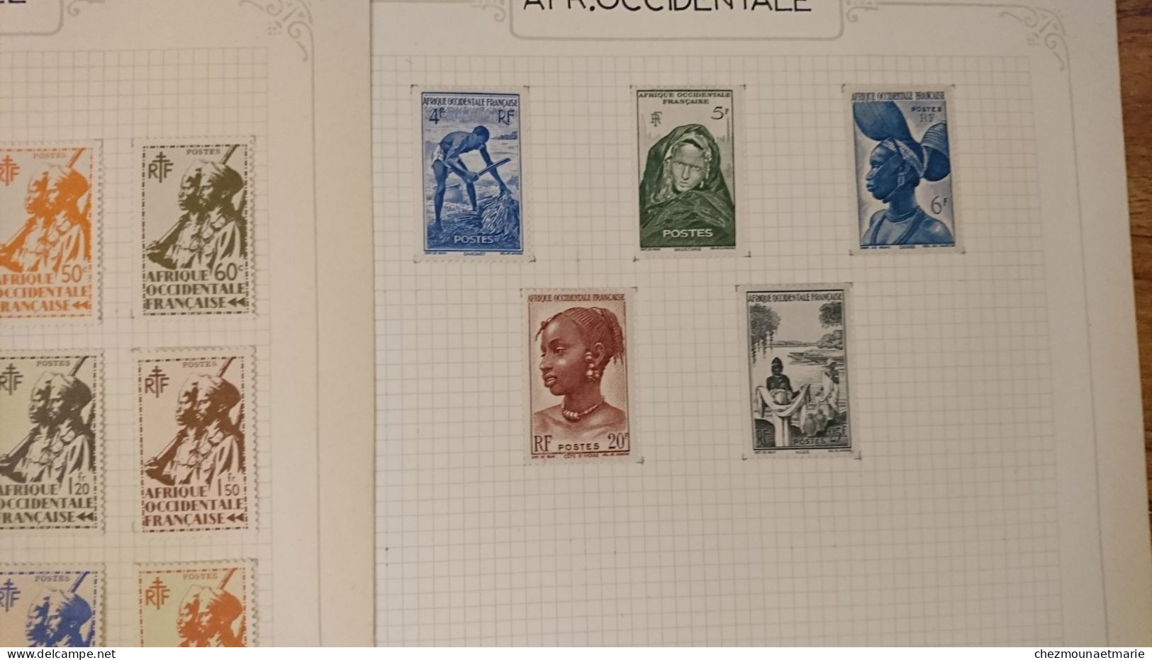 AOF LOT DE TIMBRES NEUFS AVEC CHARNIERE - Ungebraucht