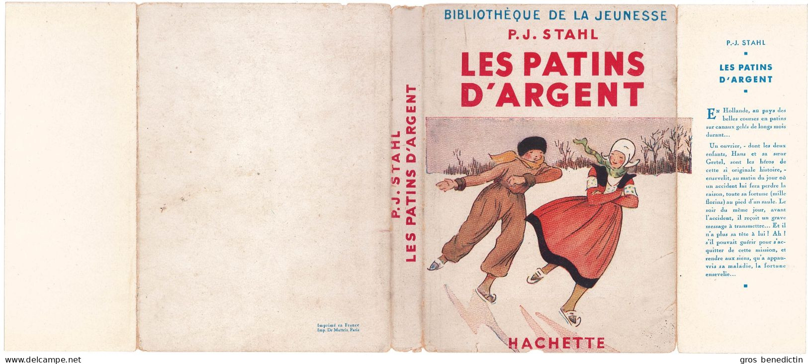 Hachette - Bibliothèque De La Jeunesse Avec Jaquette - Mary Mapes Dodge - "Les Patins D'argent" - 1951 - Bibliothèque De La Jeunesse