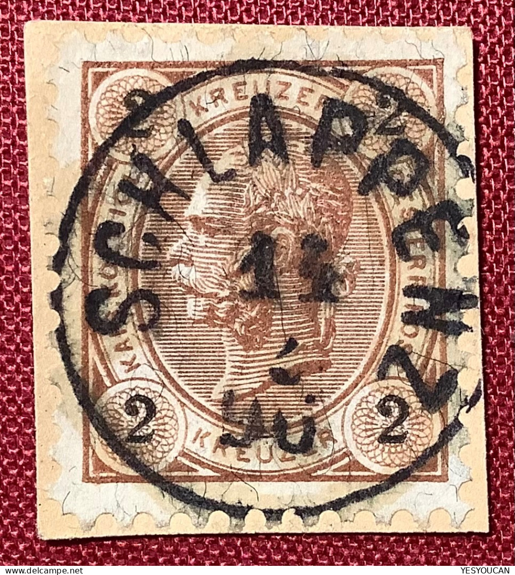 SCHLAPPENZ 1896 = Slapanka R ! Tschechien Böhmen LUXUS-Stempel  Österreich (Austria  Autriche Czech Republic - Usados