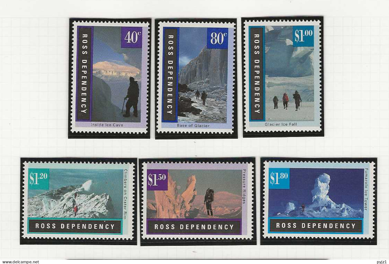 1996 MNH Ross Dependency Mi 38-43 Postfris** - Unused Stamps