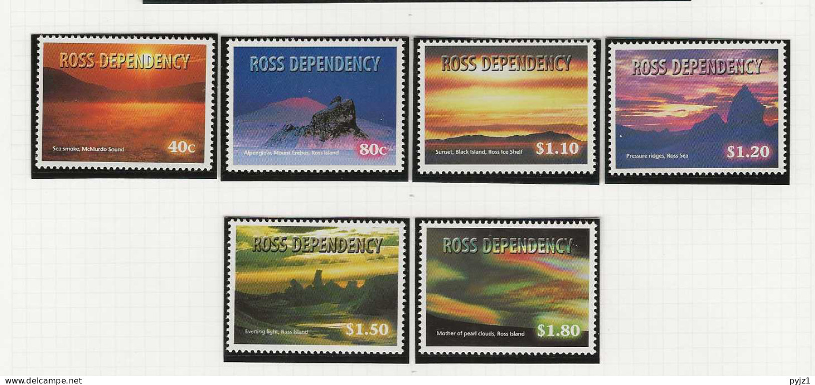 1999 MNH Ross Dependency Mi 60-65 Postfris** - Nuovi