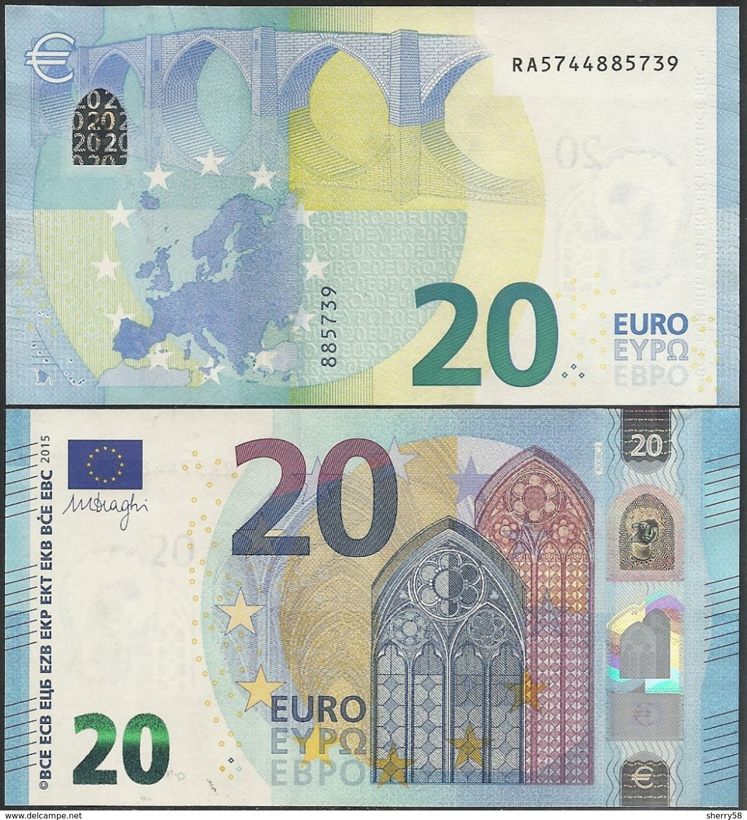 2015- BILLETE DE 20 EUROS DRAGHI-SIN CIRCULAR-R008C2 - 20 Euro