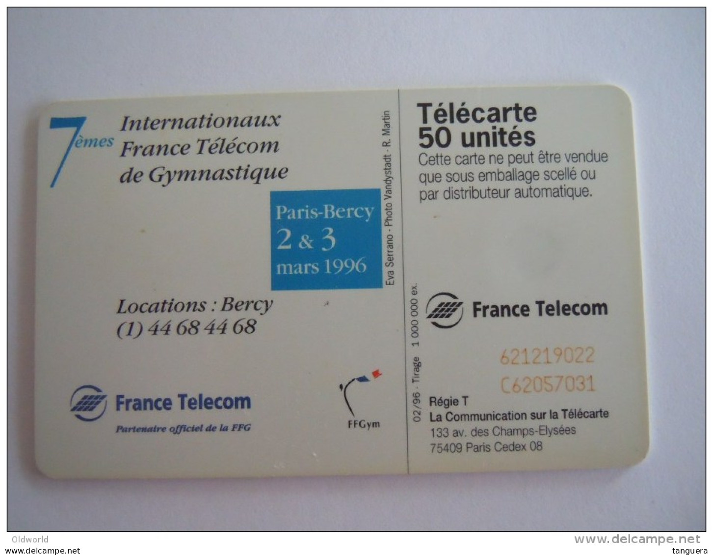 France Telecom 02/96 Télécarte 50U Gymnastique - 1996