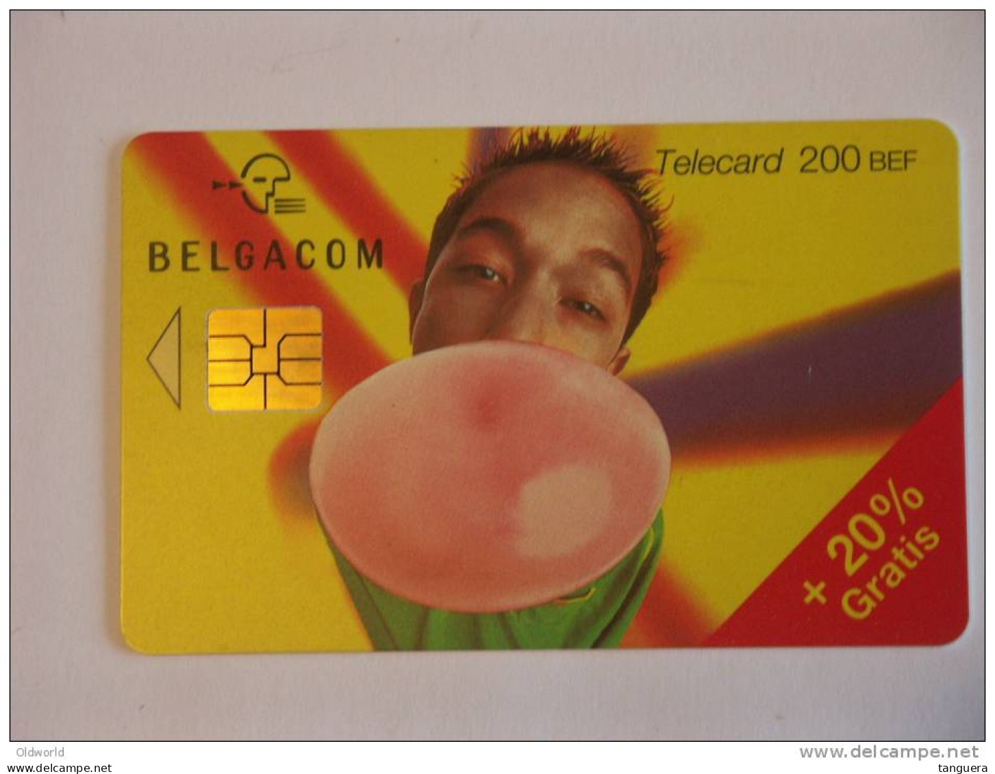 Telefoonkaart Telecard Belgacom Belgique België Jongen Met Kauwgom - Mit Chip