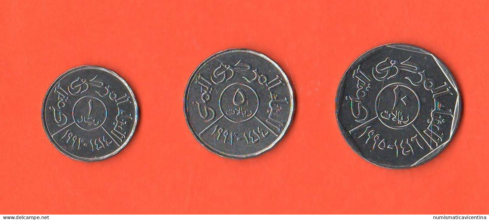 Yemen Republic 1 + 5 + 10 Riyals Typological Steel Coin Set - Jemen