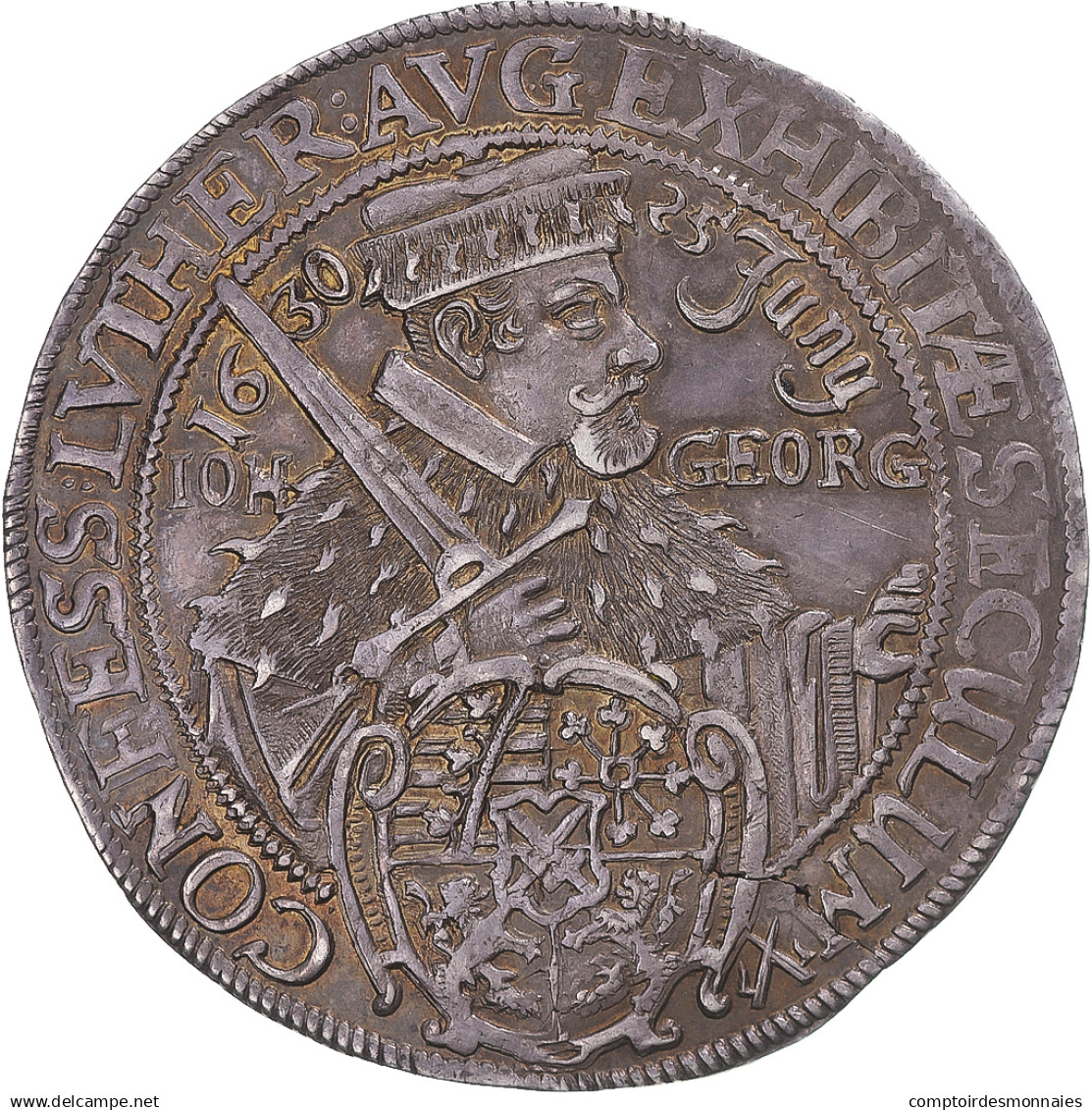 Monnaie, Etats Allemands, SAXONY-ALBERTINE, Johann Georg I, 1/2 Thaler, 1630 - Taler & Doppeltaler