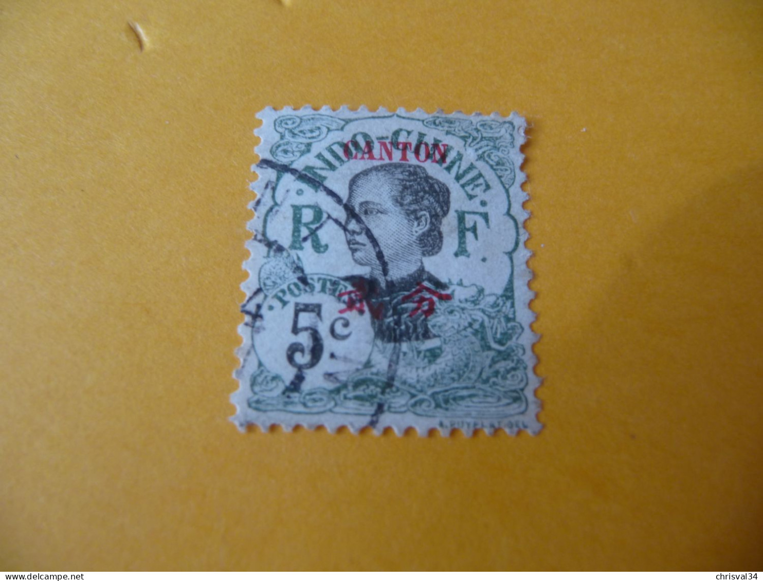 TIMBRE  CANTON   N  53     COTE  3,00  EUROS    OBLITERE - Used Stamps