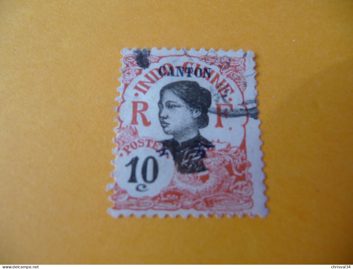 TIMBRE  CANTON   N  54     COTE  4,00  EUROS    OBLITERE - Used Stamps