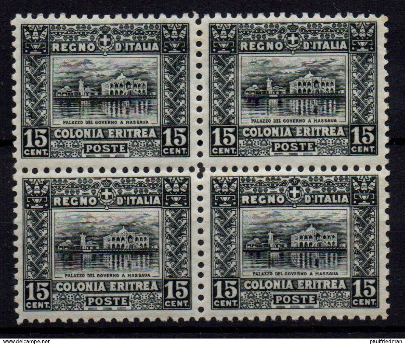 Eritrea 1928-29 - Soggetti Africani - Quartina 15 C. - Gomma Integra - MNH** - Eritrea