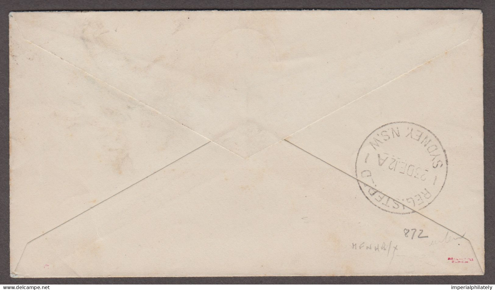 1912 Envelope Sent Registered To Germany With 1910 Fiji Ovpt 1s And 2 1/2d, Tied By PORT-VILA / NEW HEBRIDES Cds - Cartas & Documentos