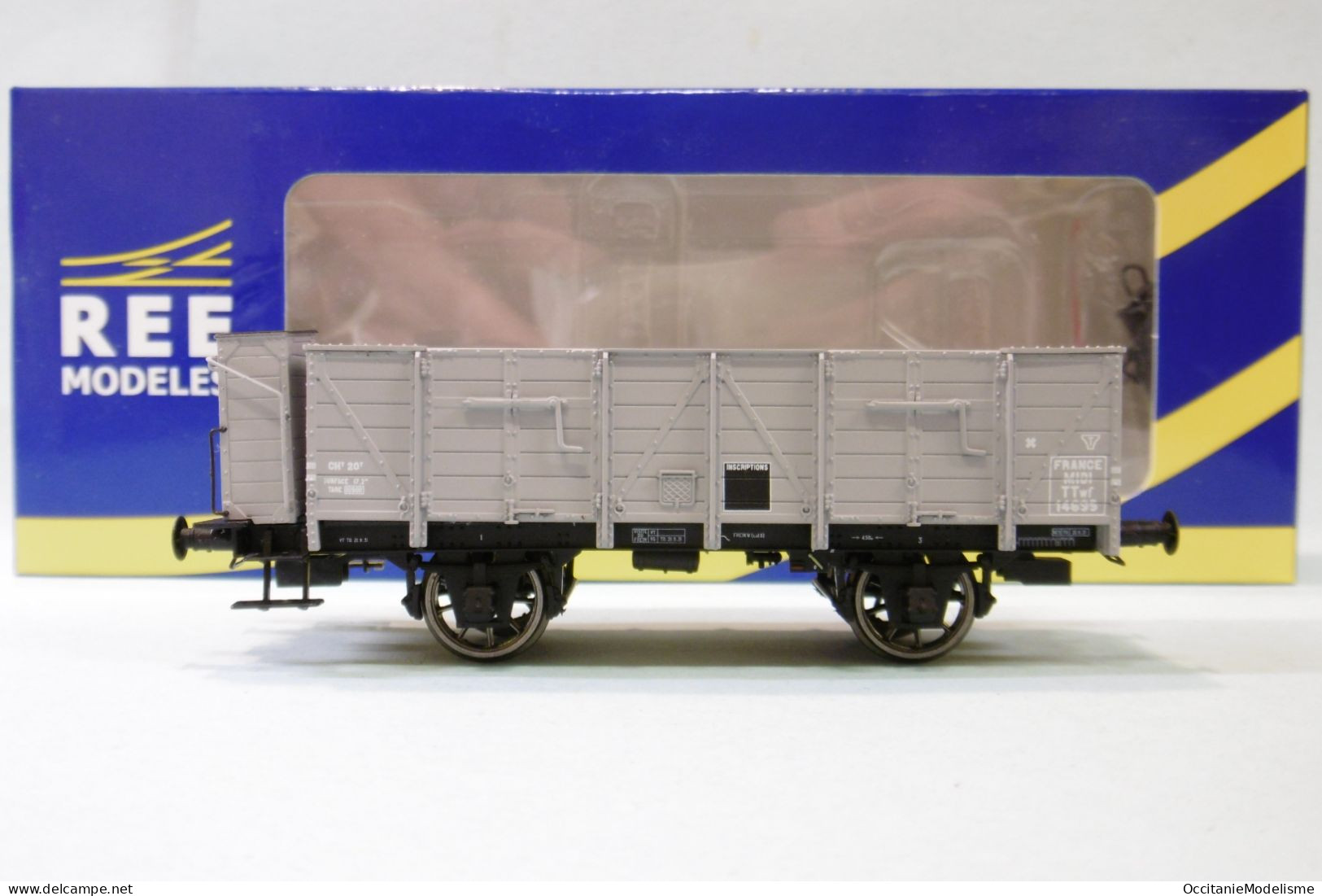 REE - Wagon TOMBEREAU OCEM 19 à Guérite MIDI ép. II Réf. WB-824 Neuf NBO HO 1/87 - Wagons Marchandises