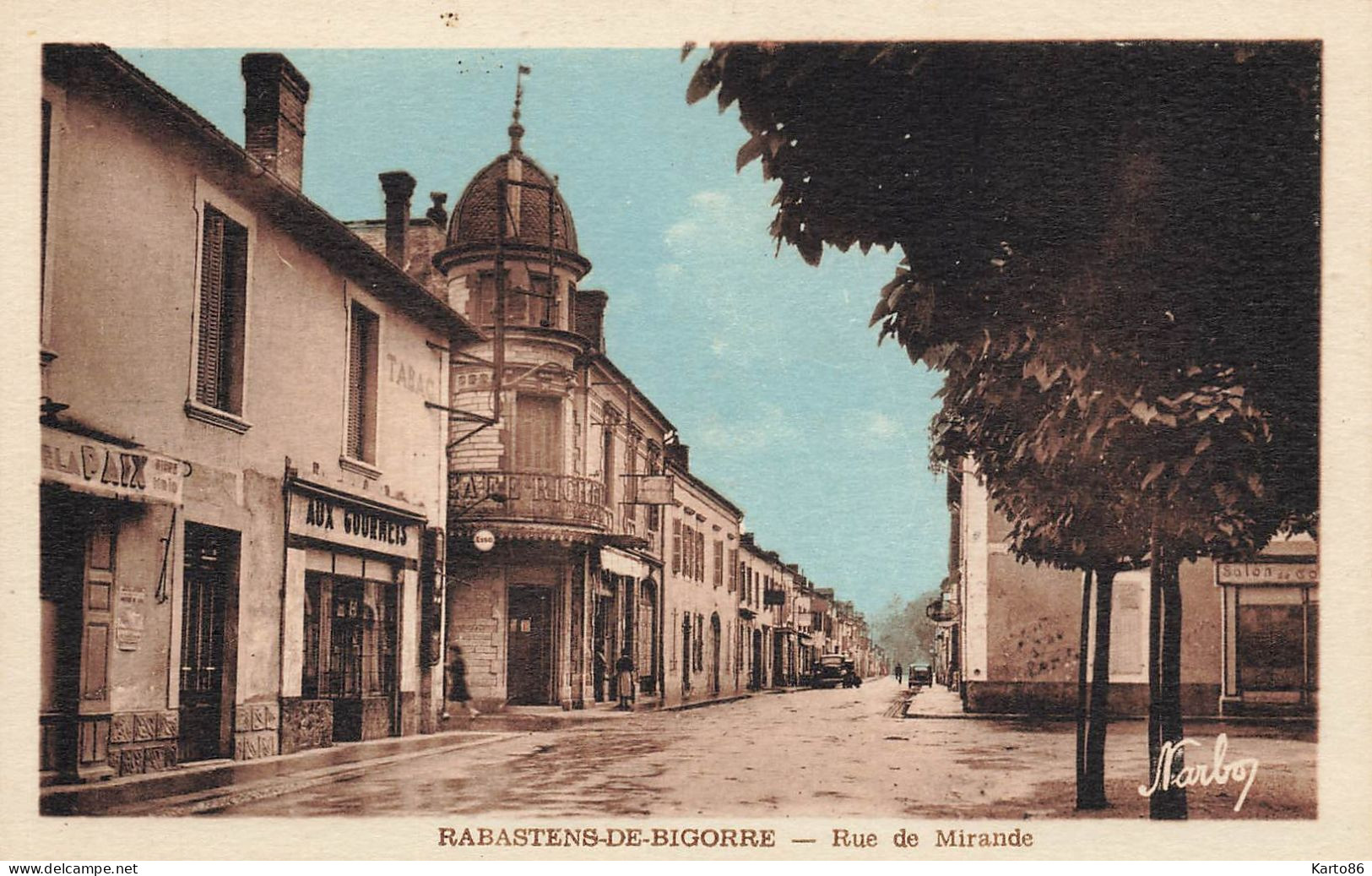 Rabastens De Bigorre * Rue De Mirande * Café De La Paix * Café RICH... * Tabac AUX GOURMETS Tabac Tabacs - Rabastens De Bigorre