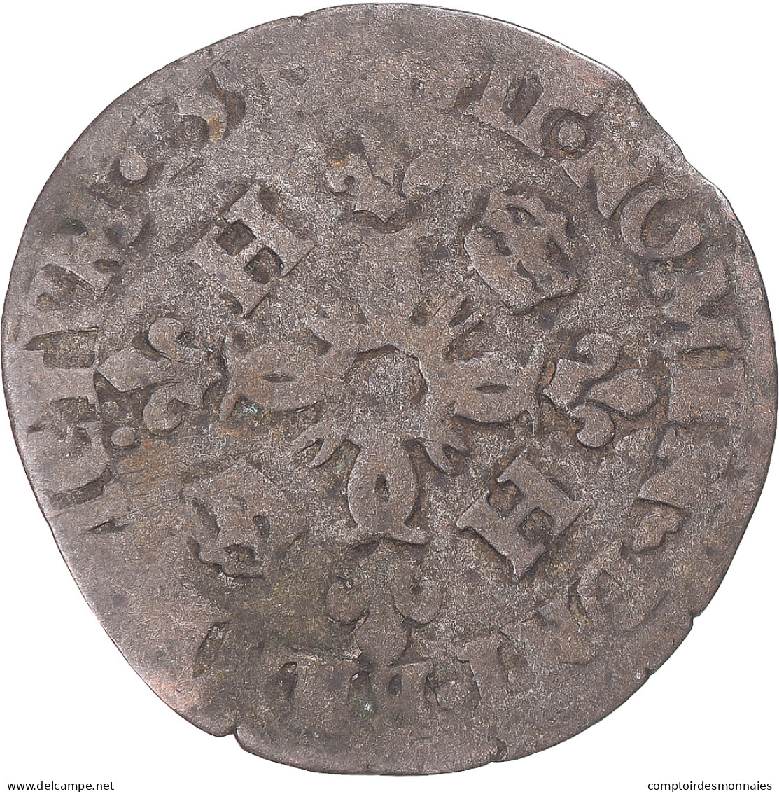 Monnaie, France, Henri II, Douzain Aux Croissants, 1550, TB, Billon, Gadoury:357 - 1547-1559 Henry II