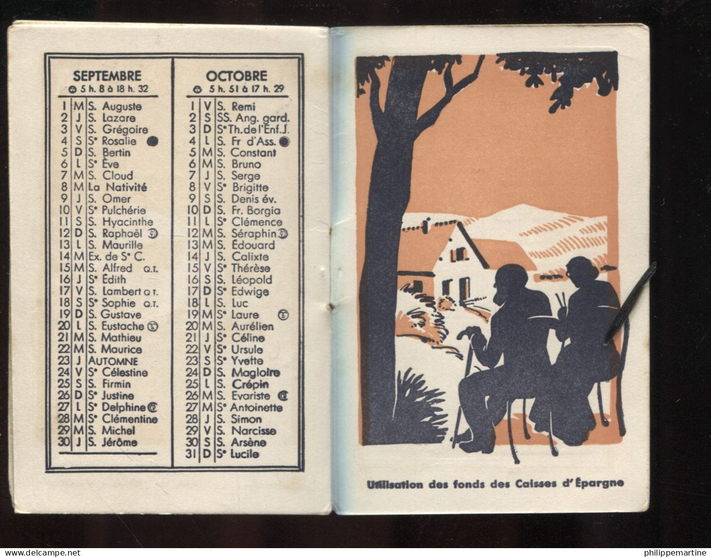 Calendrier Caisse d'Epargne de Rouen 1937 (8 scans)