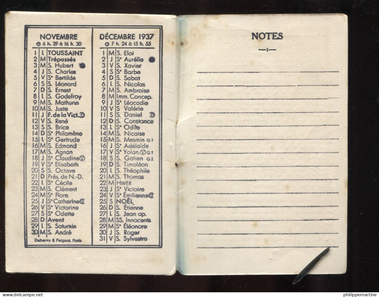 Calendrier Caisse d'Epargne de Rouen 1937 (8 scans)