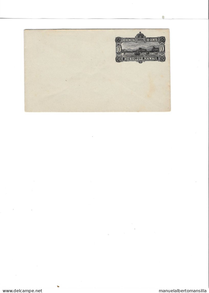 SCOTT  U5 Envelope White Paper, 1894 - Big Island Of Hawaii