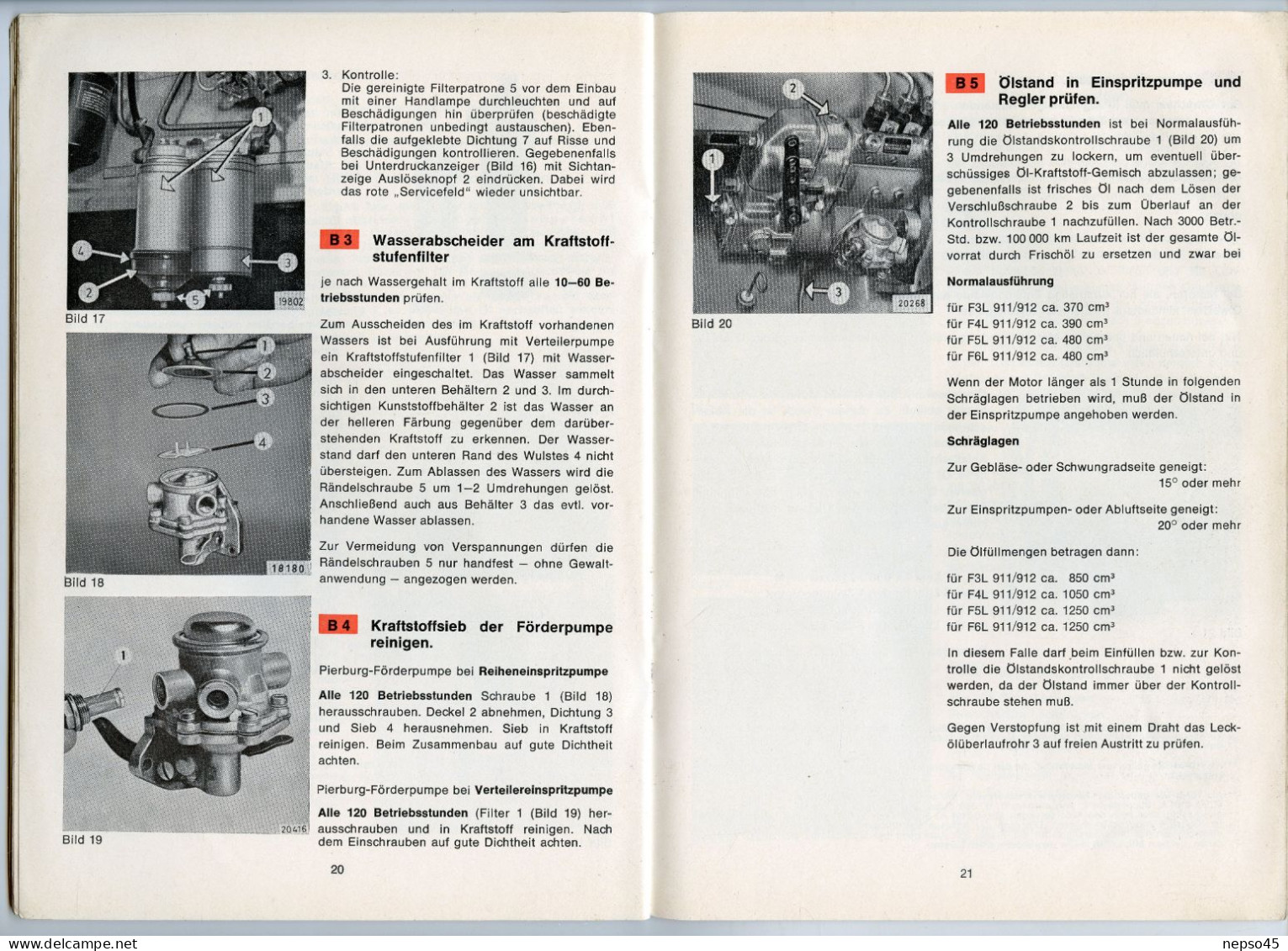 bedienungsanleitung DEUTZ F3L 911-912        Catalogue pièces rechange moteurs DEUTZ F3L 911-912.