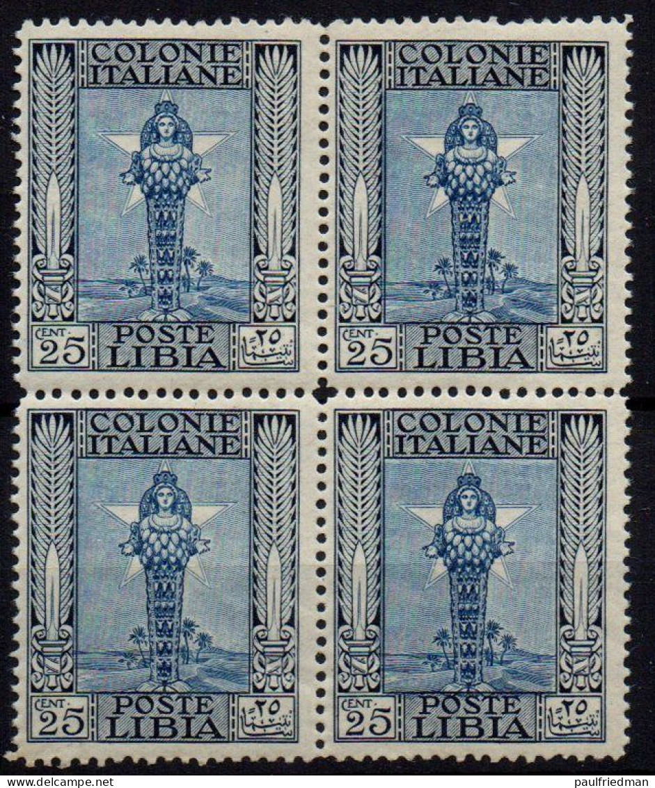 Libia 1924-29 - Pittorica -Quartina 25 Cent. - Nuovo Gomma Integra - MNH** - Libyen