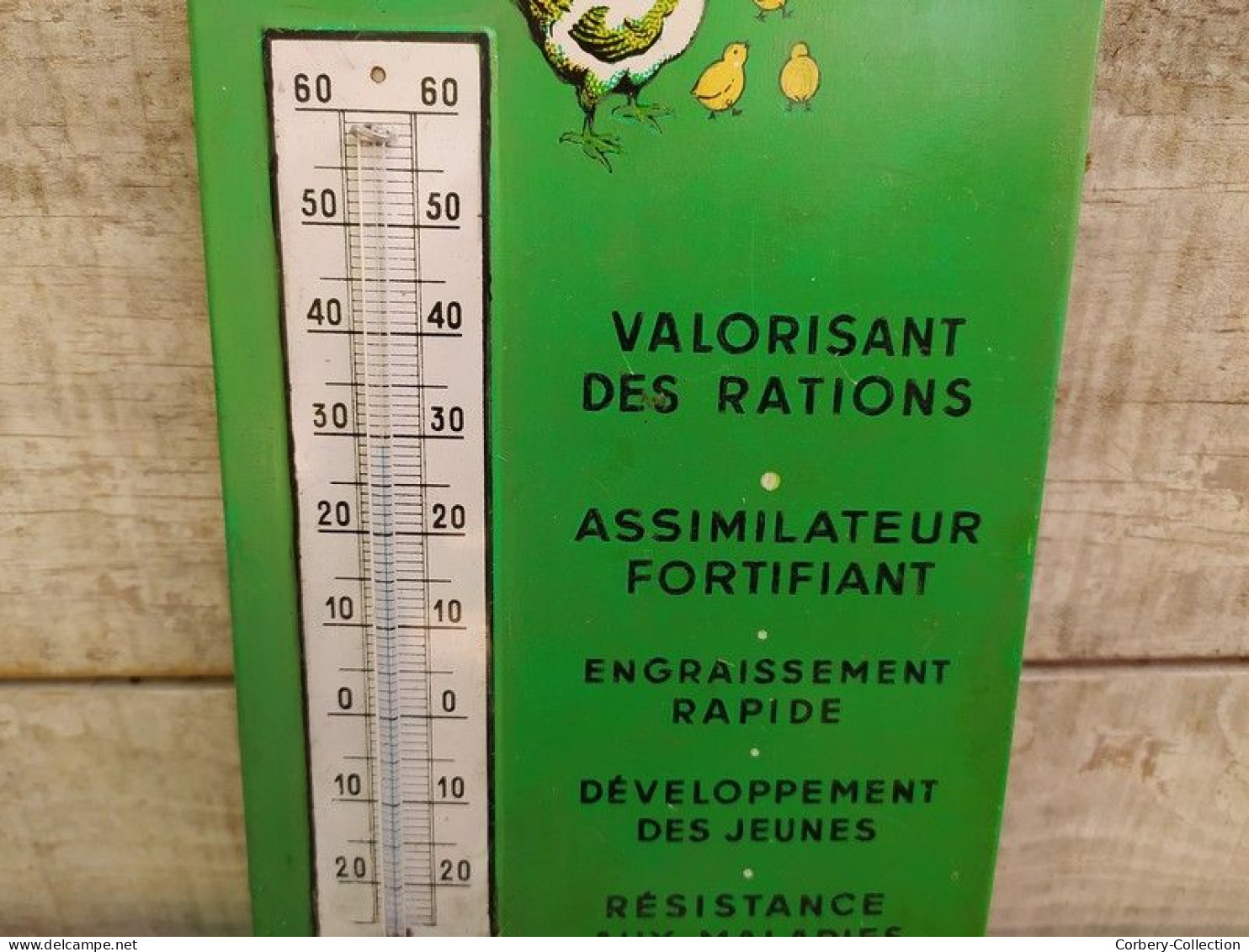 Ancien Thermomètre Publicitaire Veto Glandox Ets Petit-Montgobert & Fils - Otros & Sin Clasificación