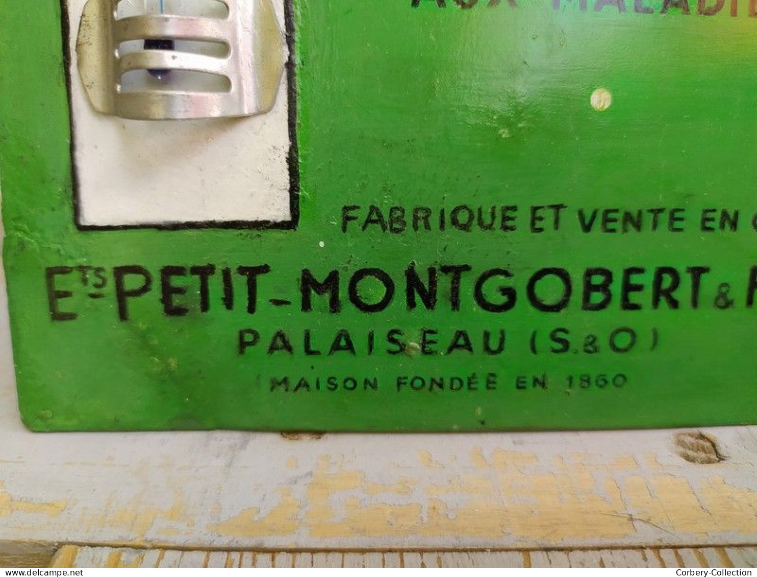 Ancien Thermomètre Publicitaire Veto Glandox Ets Petit-Montgobert & Fils - Other & Unclassified