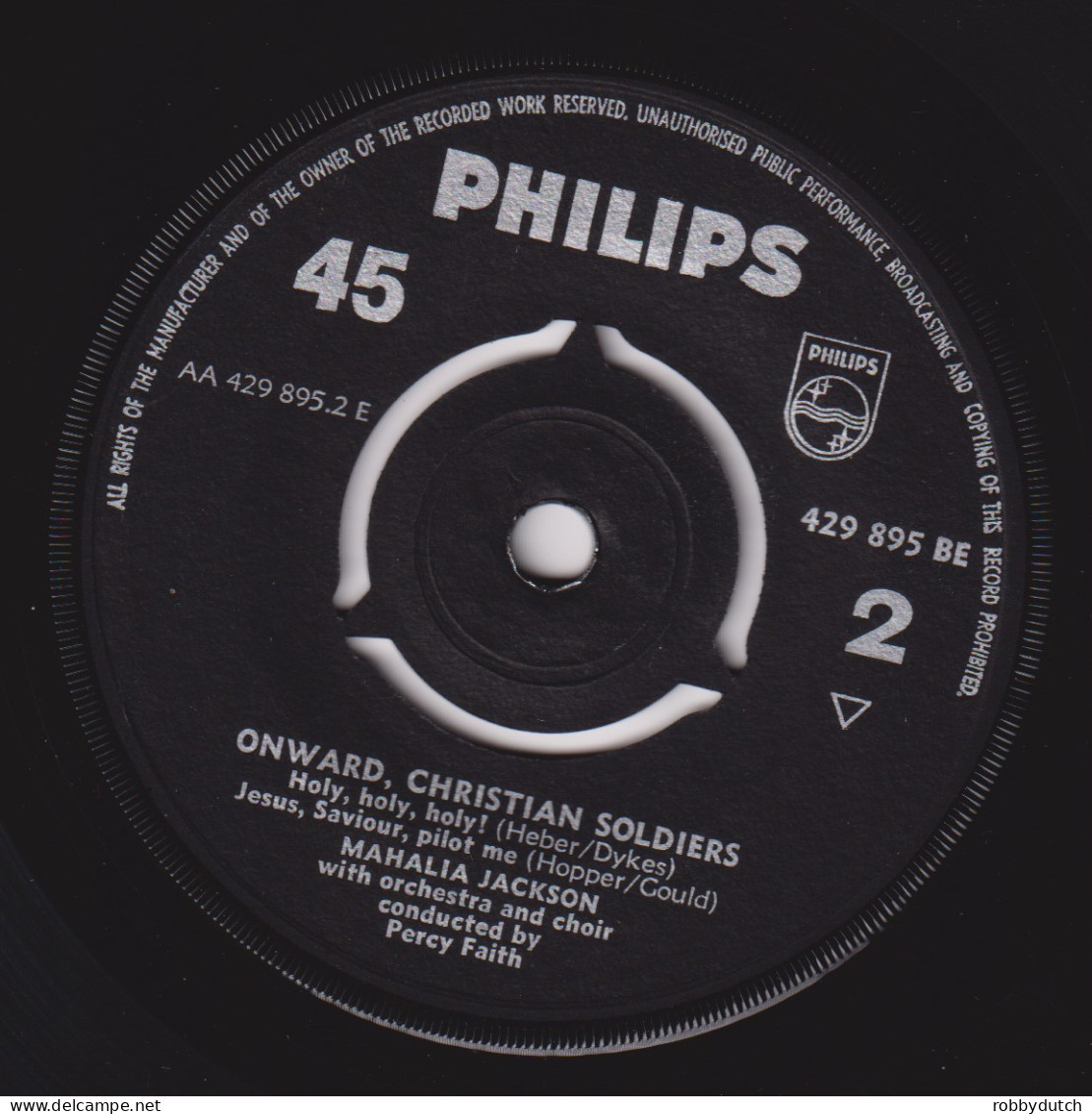 * 7" EP *  MAHALIA JACKSON - ONWARD CHRISTIAN SOLDIERS (Holland 1958 EX-) - Canti Gospel E Religiosi