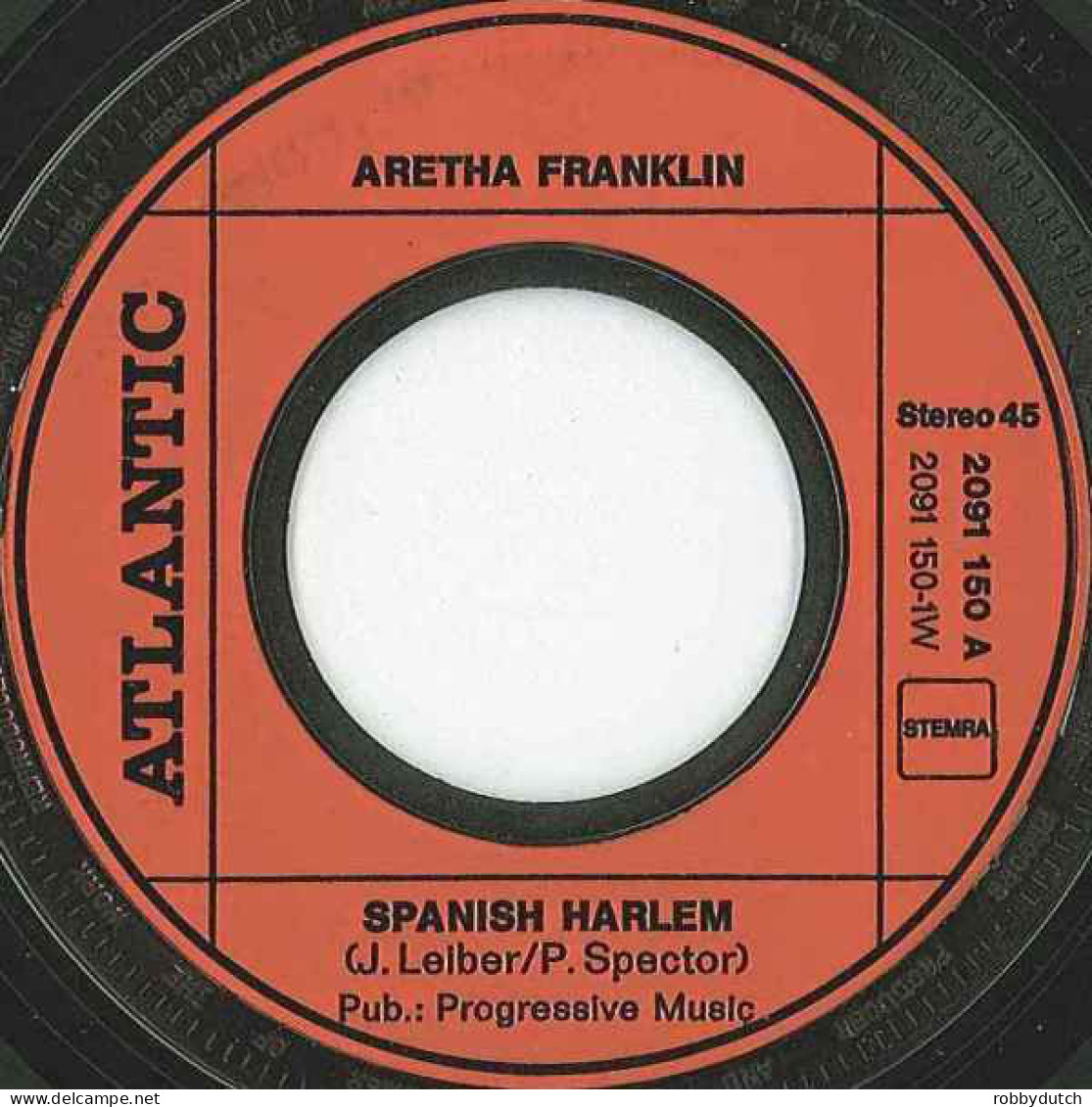 * 7"  *  ARETHA FRANKLIN - SPANISH HARLEM (Holland 1971) - Soul - R&B