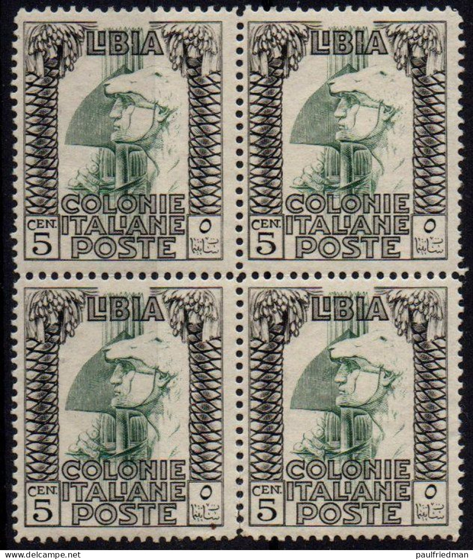 Libia 1924-29 - Pittorica - Quartina 5 Cent. - Nuovo Gomma Integra - MNH** - Libye