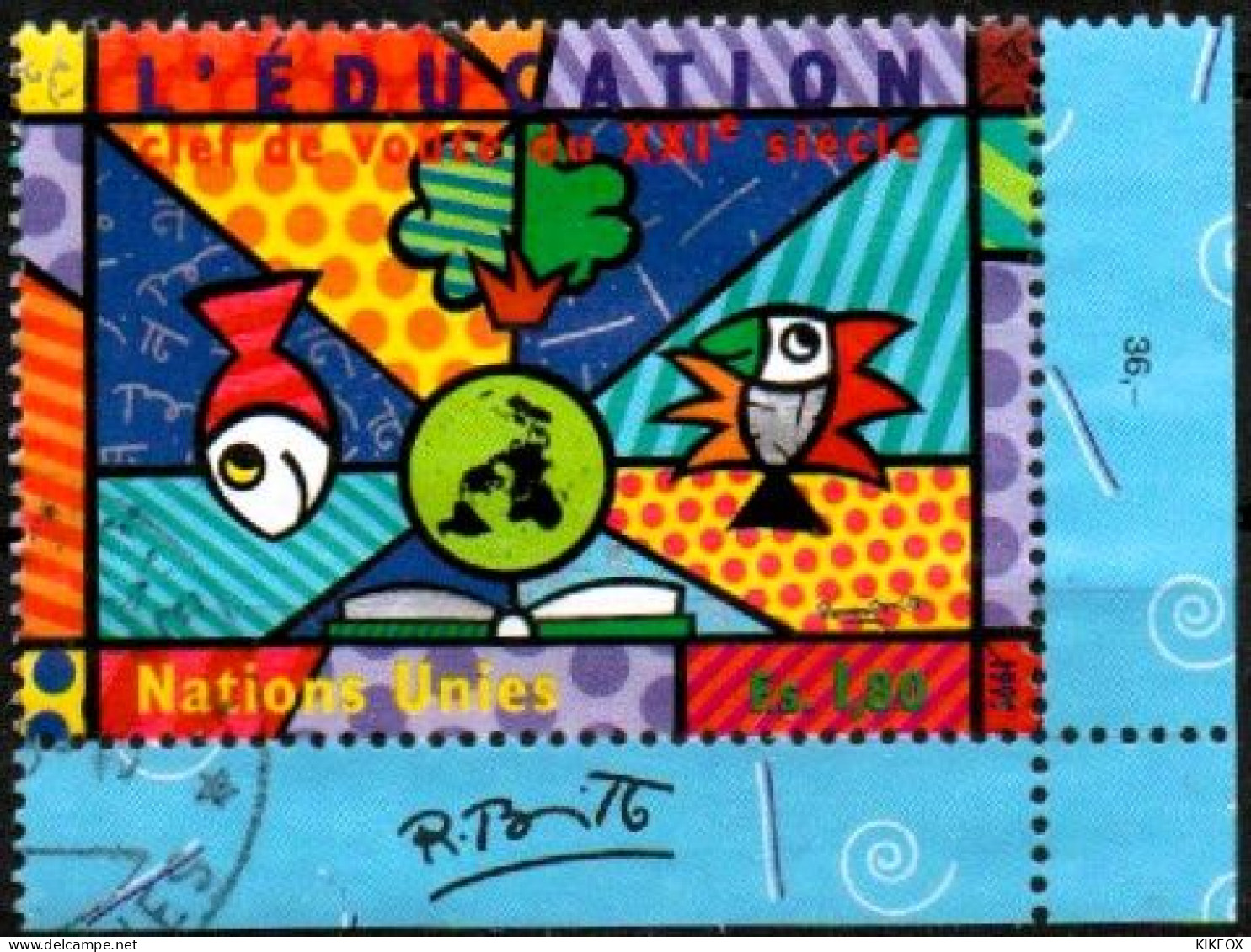 VEREINTE NATIONEN, UNO - GENF 1999, MI 383,   L'EDUCATION, GESTEMPELT, OBLITERE - Used Stamps