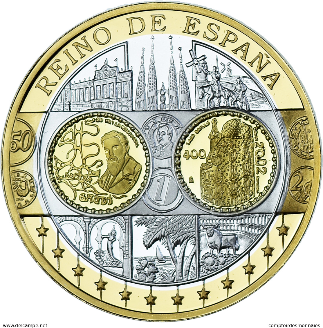 Espagne, Médaille, L'Europe, Espagne, Politics, FDC, FDC, Argent - Sonstige & Ohne Zuordnung