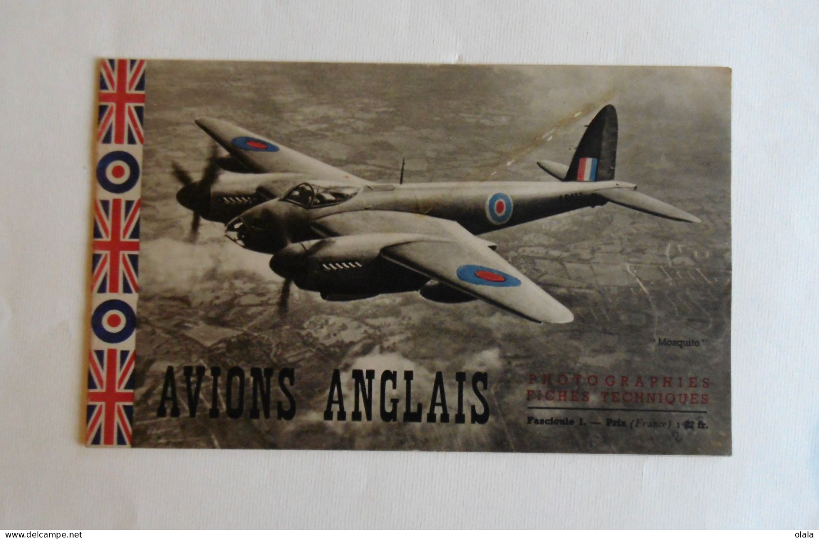 Avions Anglais Fascicule 1  Photos. Plans Caractéristiques 1945 - Aviation