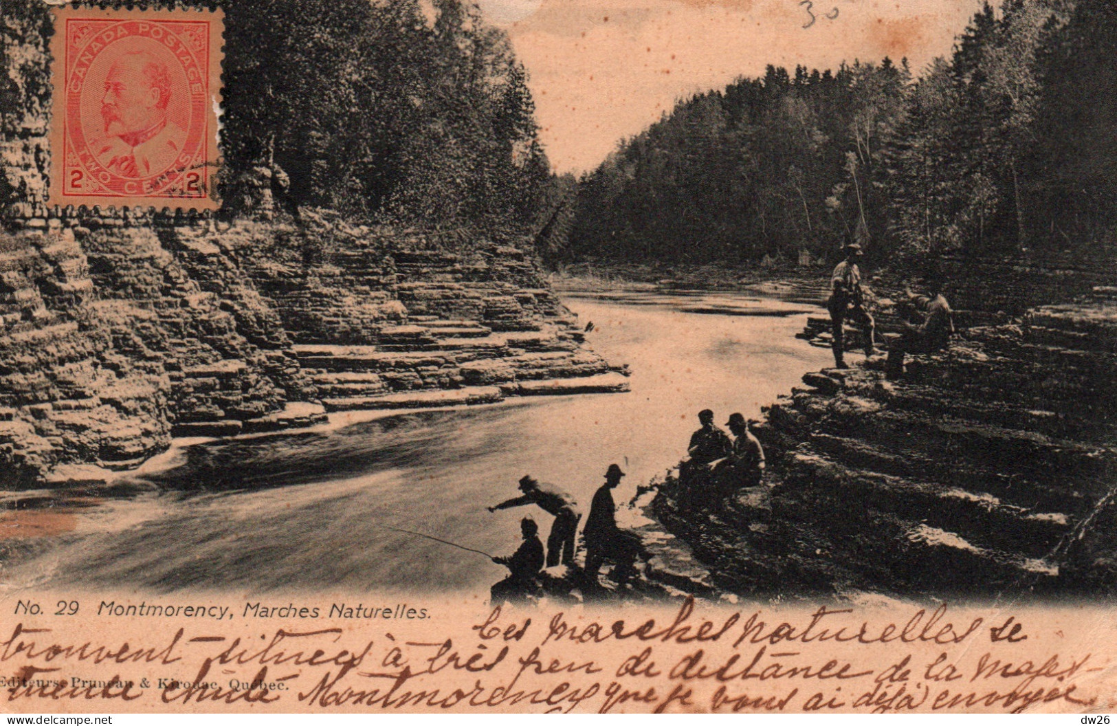 Canada, Québec - Montmorency, Les Marches Naturelles, Pêcheurs - Carte N° 29 - Cataratas De Montmorency