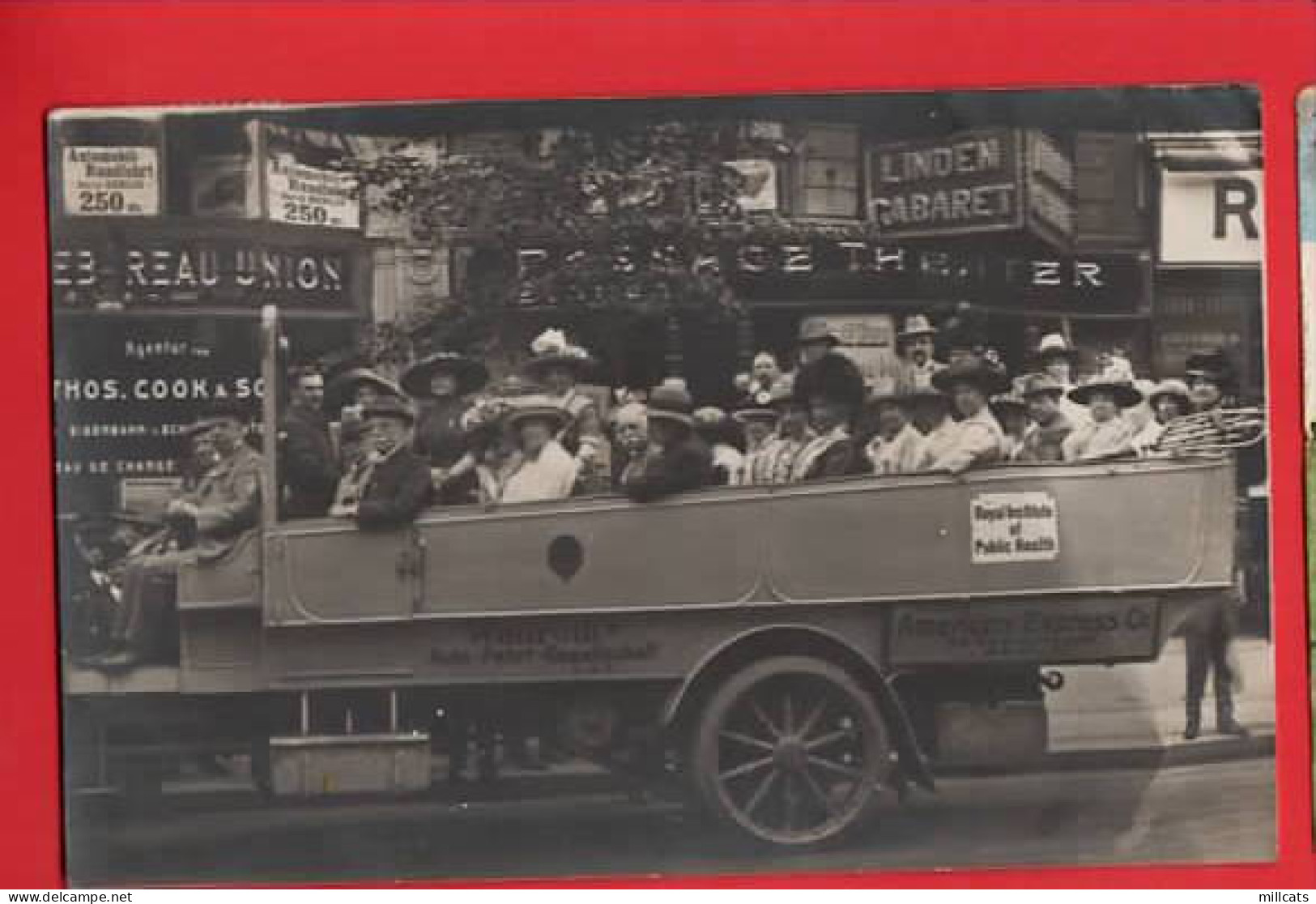 GERMANY BERLIN  CHARABANC   RP ROYAL INSTITUTE OF PUBLIC HEALTH TOUR 1912 - Bus & Autocars