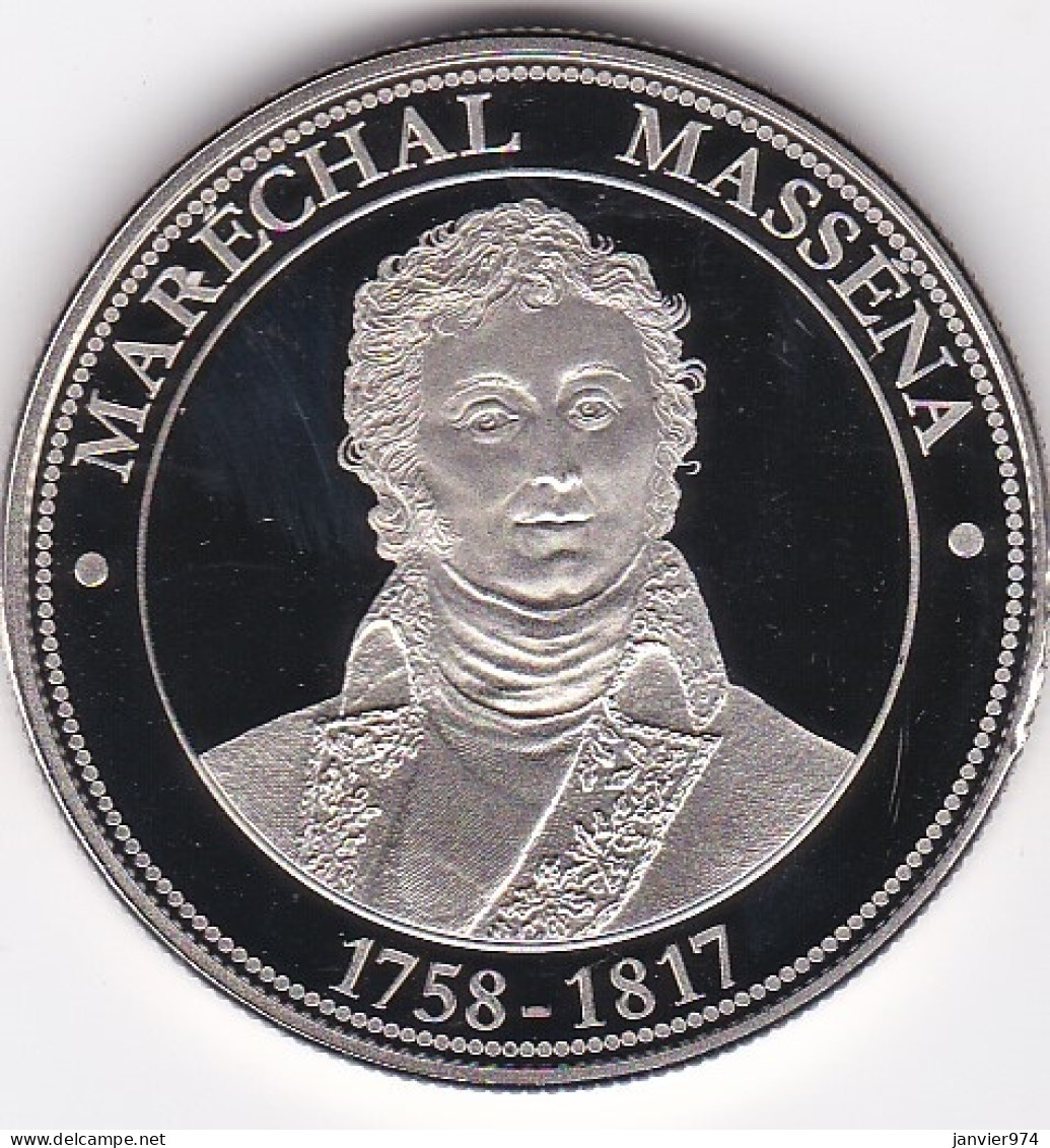 Medaille, Marechal Massena 1758 - 1817, Napoléon Bonaparte,  En Copper Nickel FDC - Royal / Of Nobility