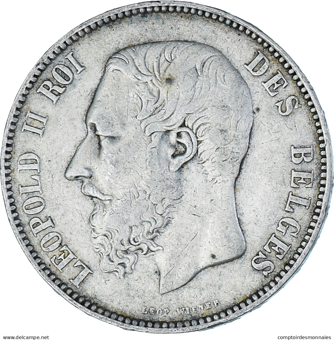 Monnaie, Belgique, Leopold II, 5 Francs, 5 Frank, 1868, Bruxelles, TB+, Argent - 5 Francs