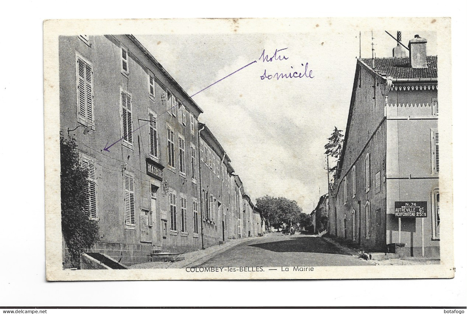 CPA  DPT 54 COLOMBEY LES BELLES , LA MAIRIE  En 1946! - Colombey Les Belles