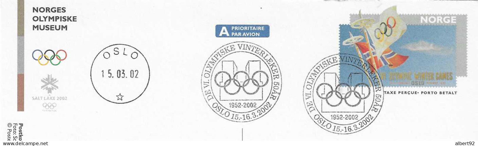 2002 50e Anniv. Des Jeux Olympiques D'Oslo 1952: Hommage Aux Médaillés Or: H.Andersen (patinage)et H.Brenden (ski Fond) - Inverno1952: Oslo