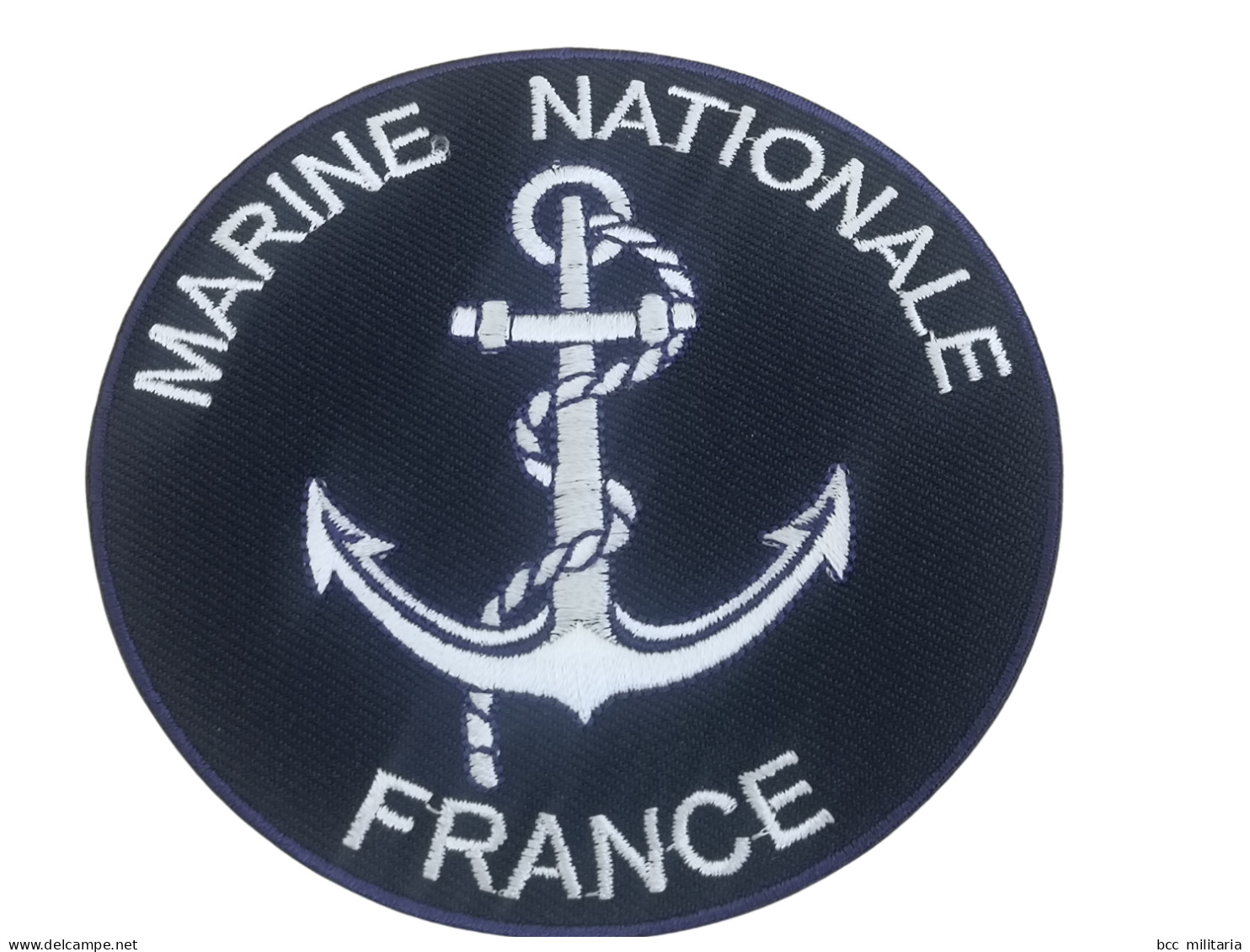 Ecusson Brodé Marine Nationale - Diamètre 90 Mm à Coudre Ou à Coller Au Fer - Patches