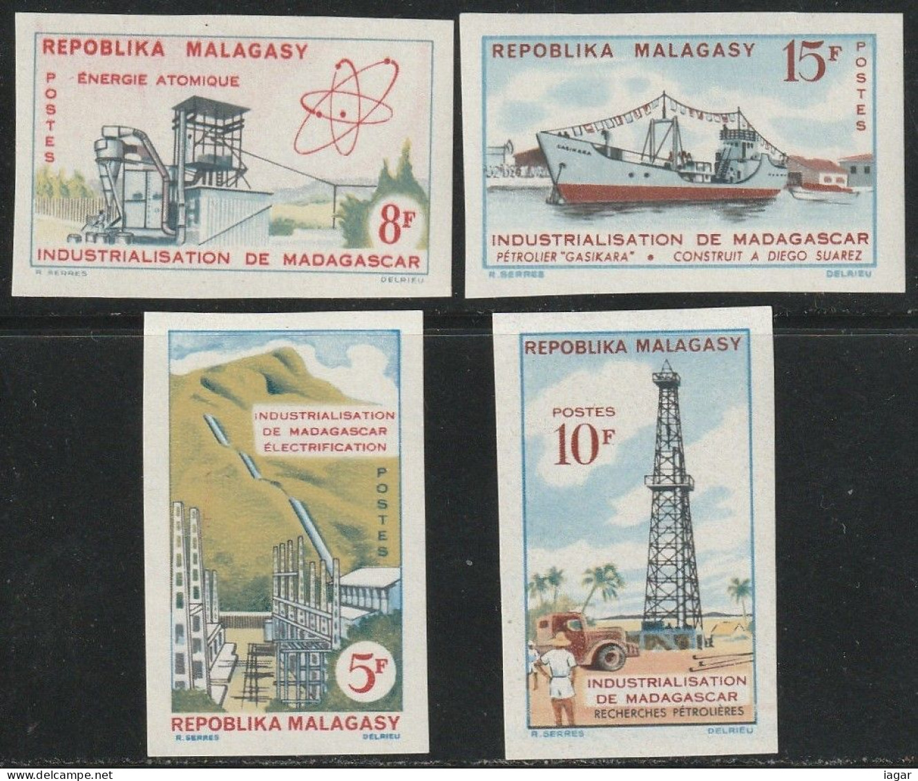 THEMATIC  INDUSTRIALIZATION OF MADAGASCAR  - IMPERFORATED SET  -  MADAGASCAR - Usines & Industries