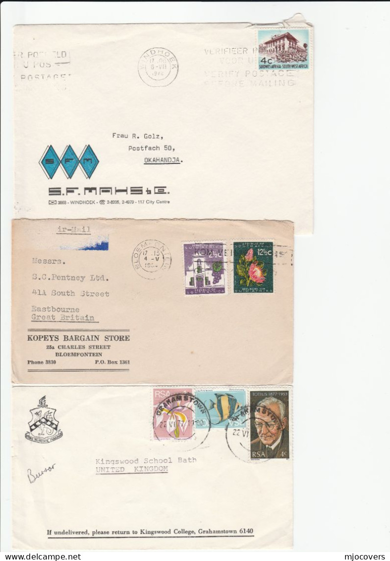 1964 -1977 SOUTH AFRICA Advert  Covers  To GB  Stamps Cover - Brieven En Documenten