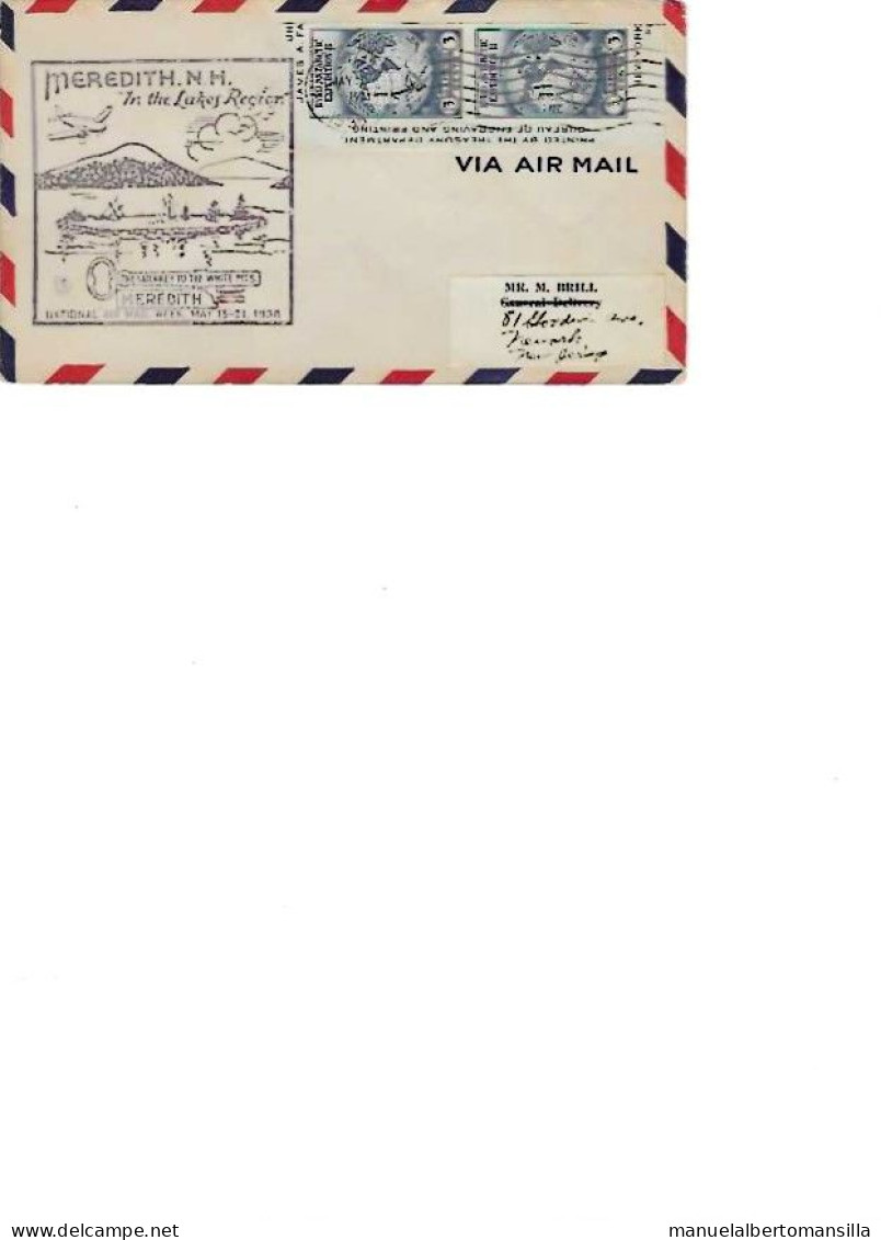 NATIONAL AIR MAIL WEEK  - MAY 1938 - East Concord