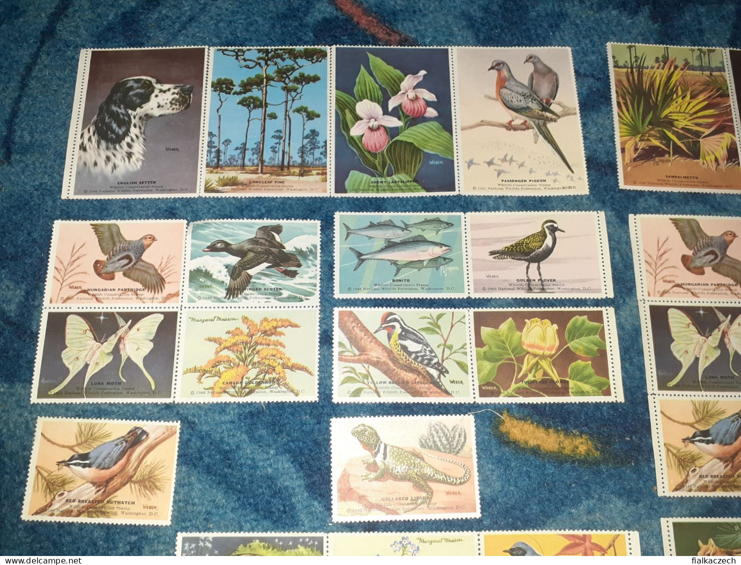 National Wildlife Conservation Stamps, Uncomplete 1946 Serie - US, United States, Washington DC, Nature, Animal, Flower - Nuevos