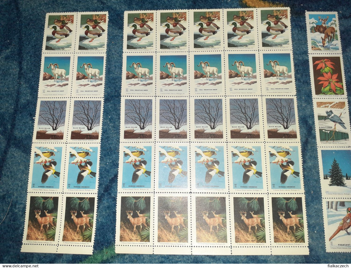 National Wildlife Federation, Stamps, 1951, 1957, 1958 Serie - US, United States, Washington DC, Nature, Animal, Flower - Nuevos