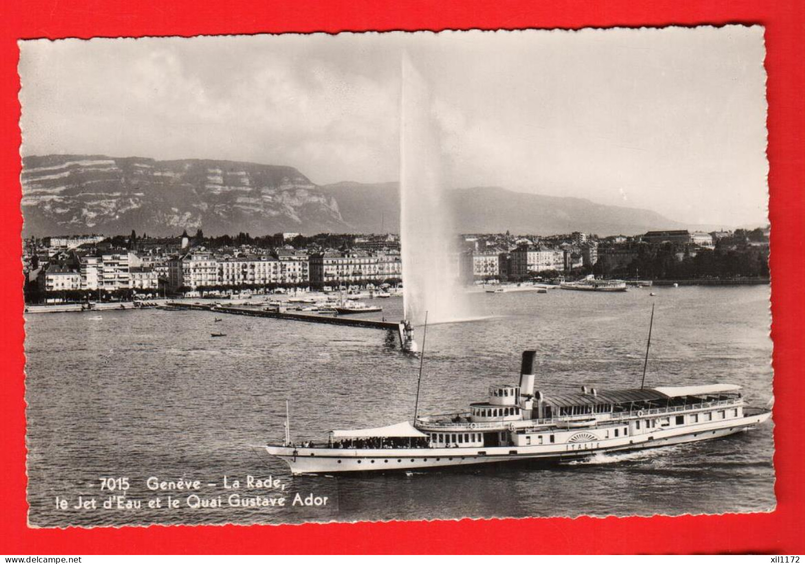 ZWF-05  Genève La Rade, Le  Jet D'Eau  Et Quai Gustave Ador  Jaeger 7015   NC - Genève