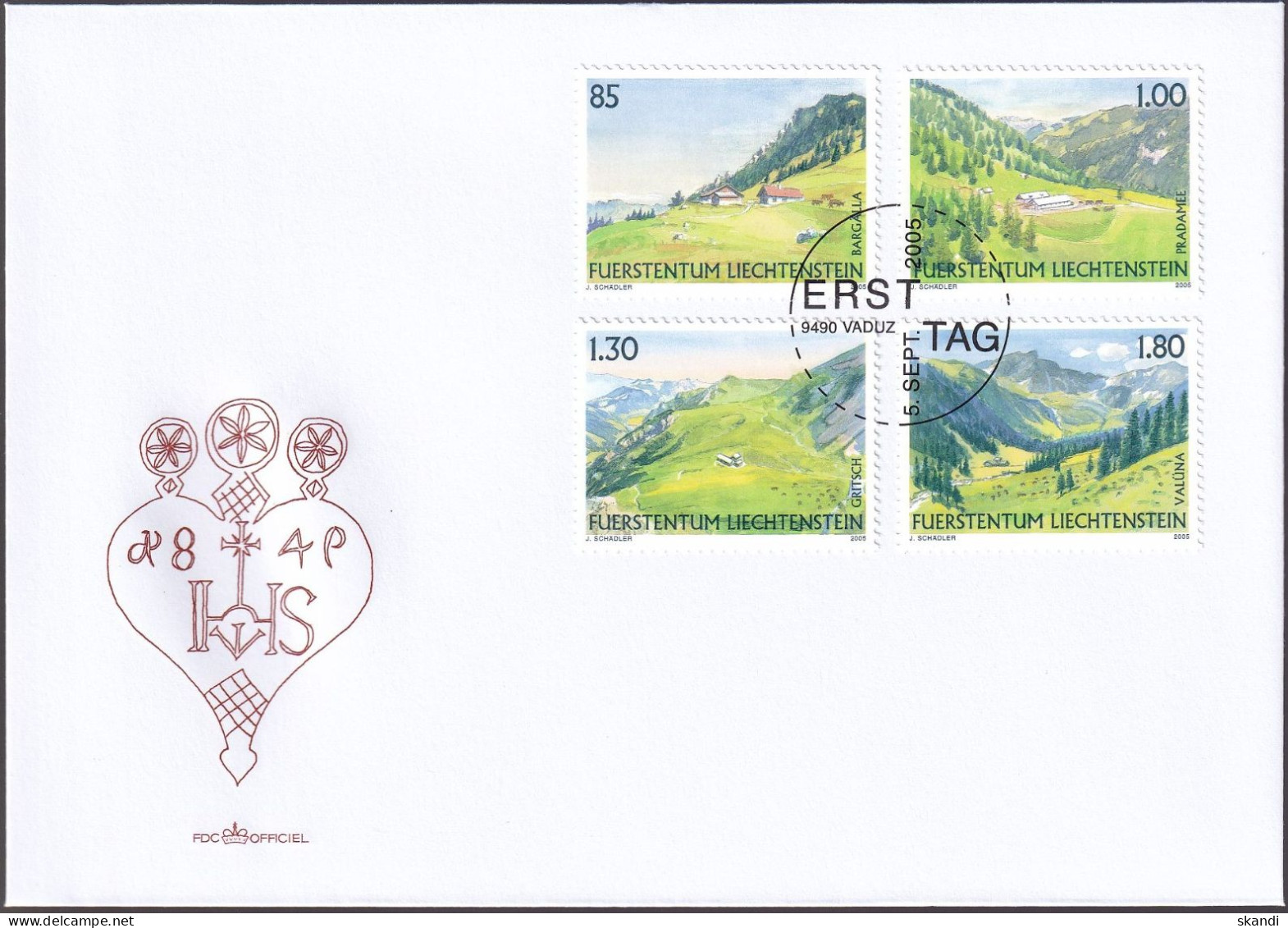 LIECHTENSTEIN 2005 Mi-Nr. 1383/86 FDC - FDC