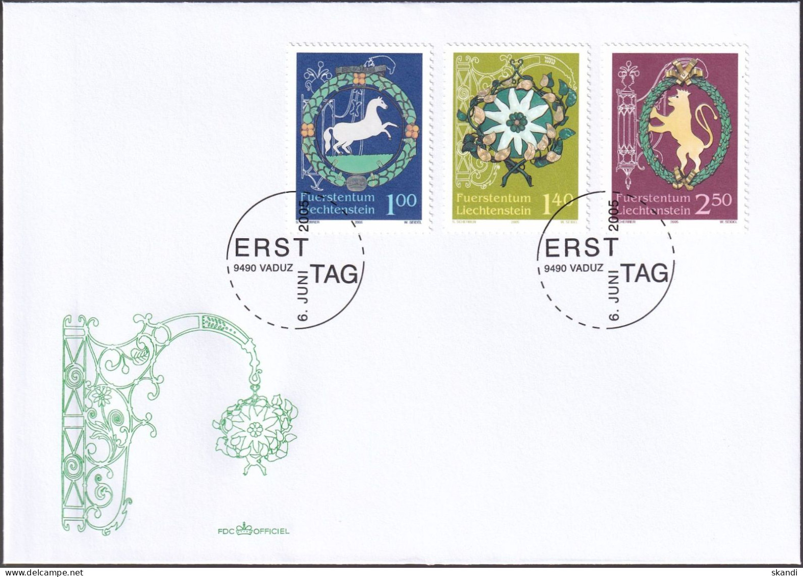 LIECHTENSTEIN 2005 Mi-Nr. 1377/79 FDC - FDC