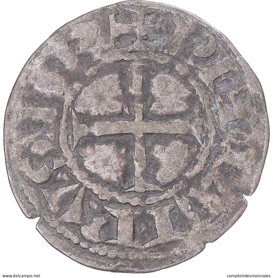 Monnaie, France, Philippe II, Denier, 1180-1223, Saint-Martin De Tours, TTB - 1180-1223 Philipp II. August 