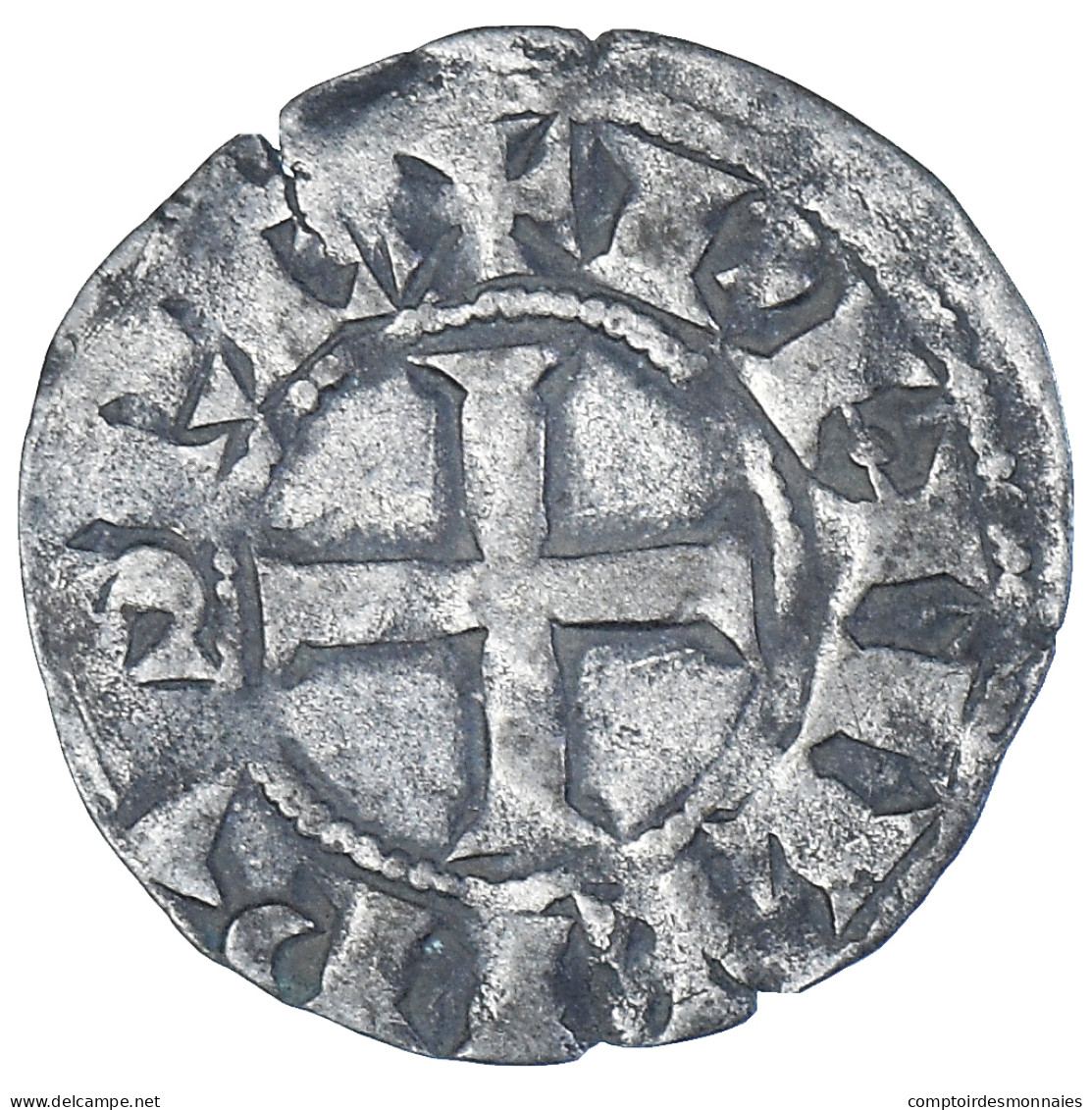 Monnaie, France, Philippe II, Denier, 1180-1223, Saint-Martin De Tours, TTB+ - 1180-1223 Philippe II Augustus