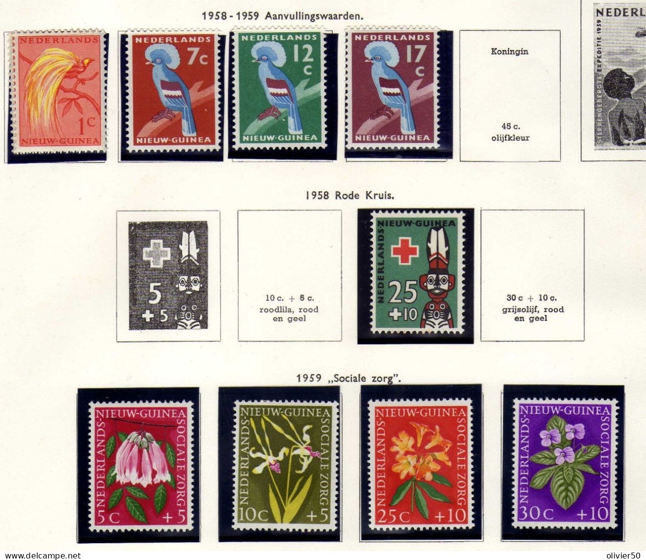 Nouvelle-Guinee Neerlandaise (1958-59) -  Faune - Flore - Neufs**/* - Nueva Guinea Holandesa